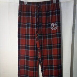 Bottom Drawers Sleepwear Pajama Pants Men L Carolina Gamecocks Plaid Red Black